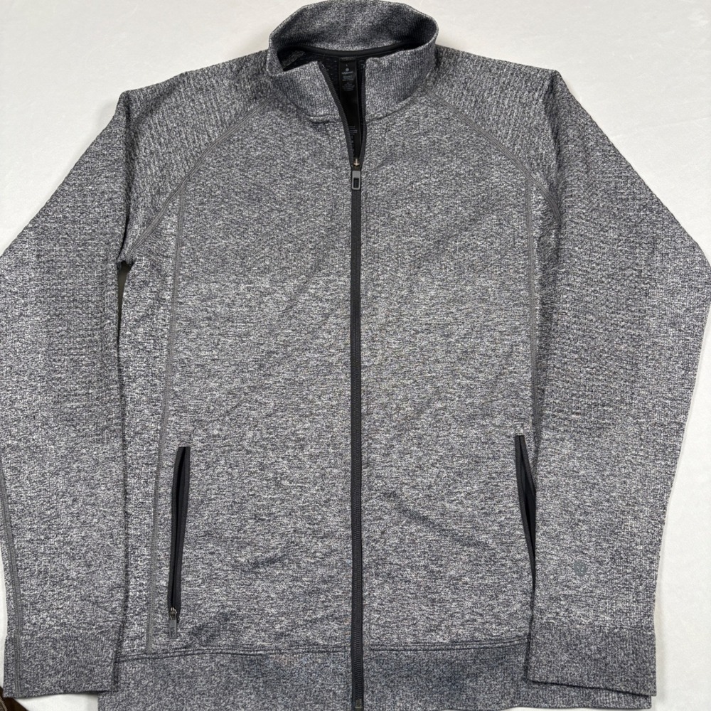 Lululemon Engineered Warmth Jacket Mens L Gray Merino Wool Blend Full Zip M3BPUS